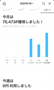 ポイント獲得履歴